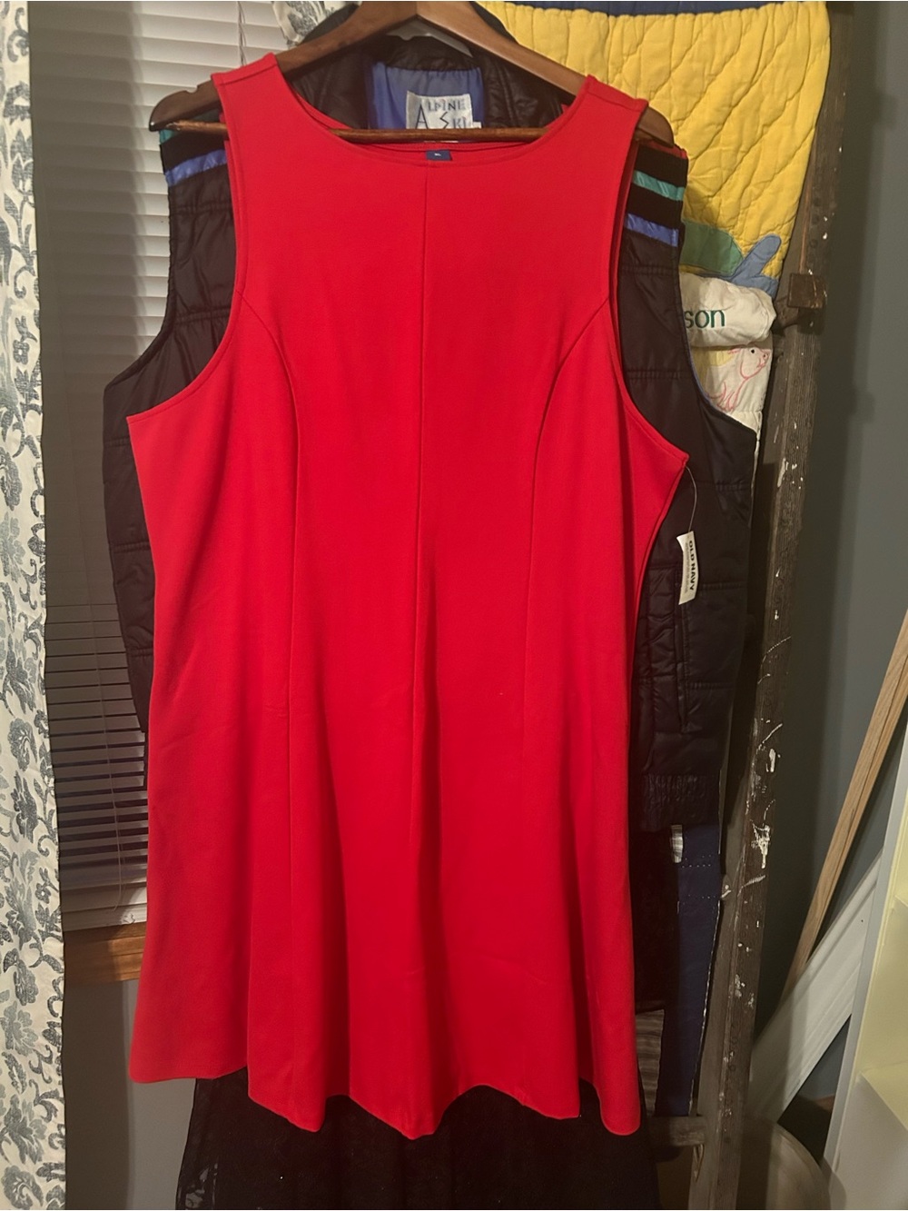 Old Navy Bright Red Sleeveless A-Line Dress